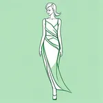 green tube dress image